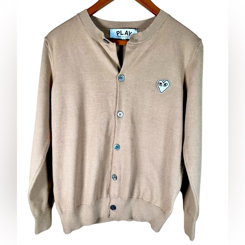 Comme des Garcons PLAY Cardigan with Heart Patch Unisex